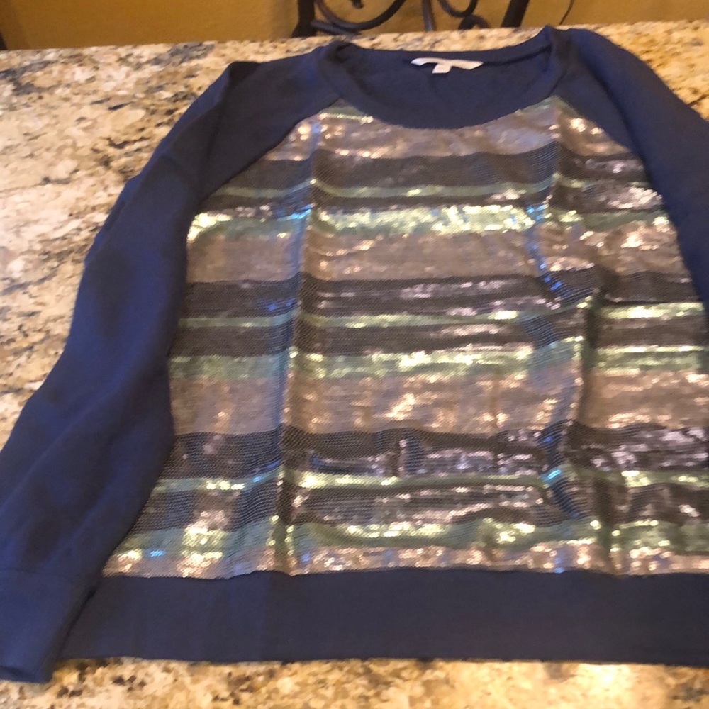 Victoria Secret sequin sweat shirt! Size large brand new!!!!